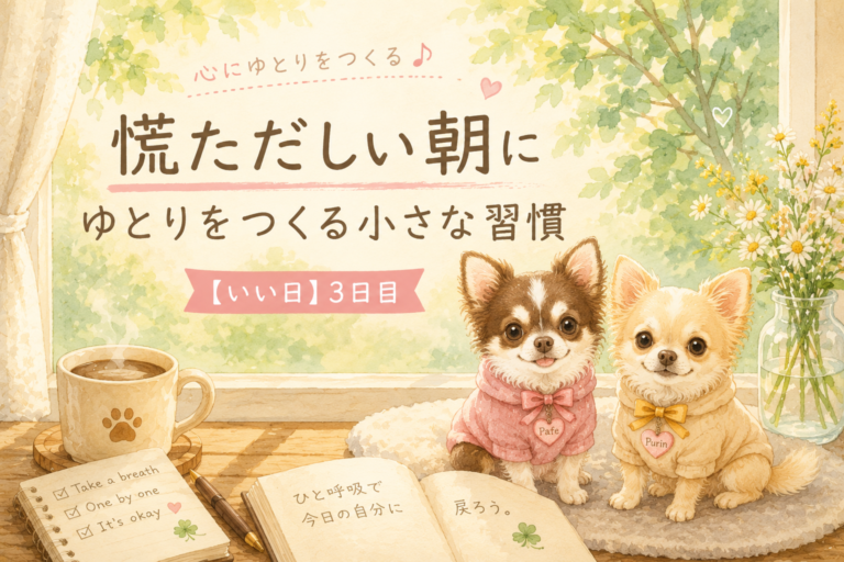 慌ただしい朝に｜心にゆとりをつくる小さな習慣【いい日】