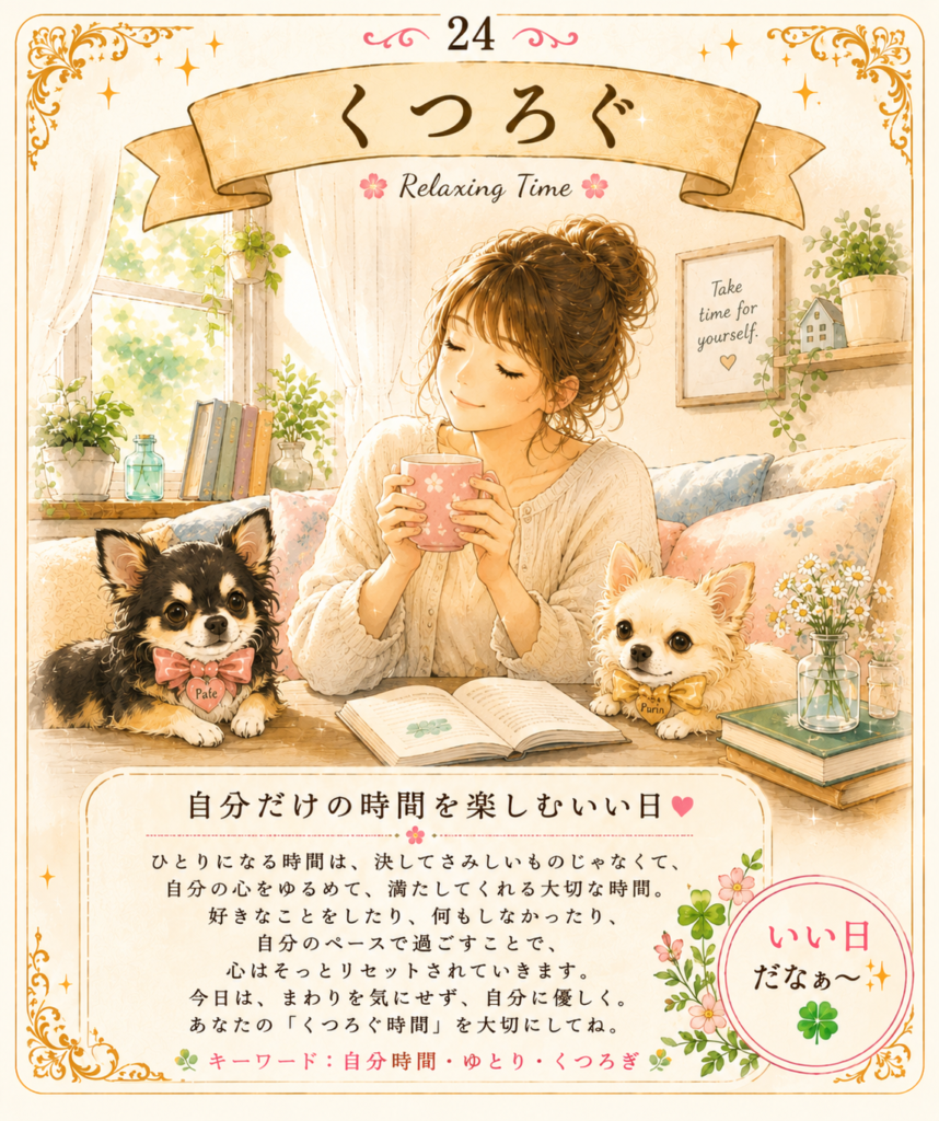 いい日カード24くつろぐ自分だけの時間を楽しむいい日